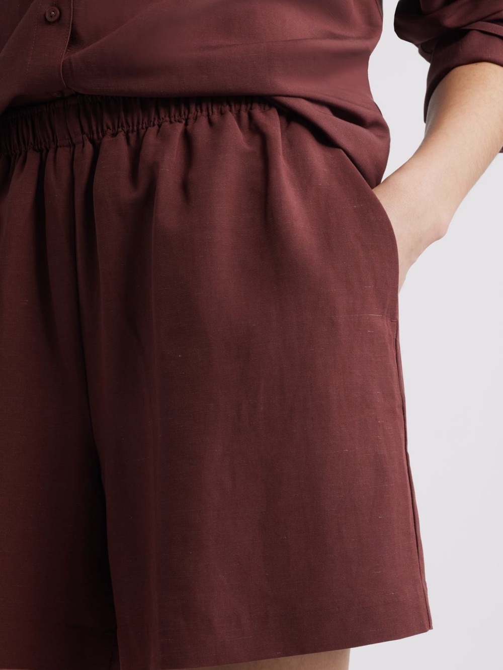 Nordstrom Brown Women's Elastic-Waist Casual Shorts